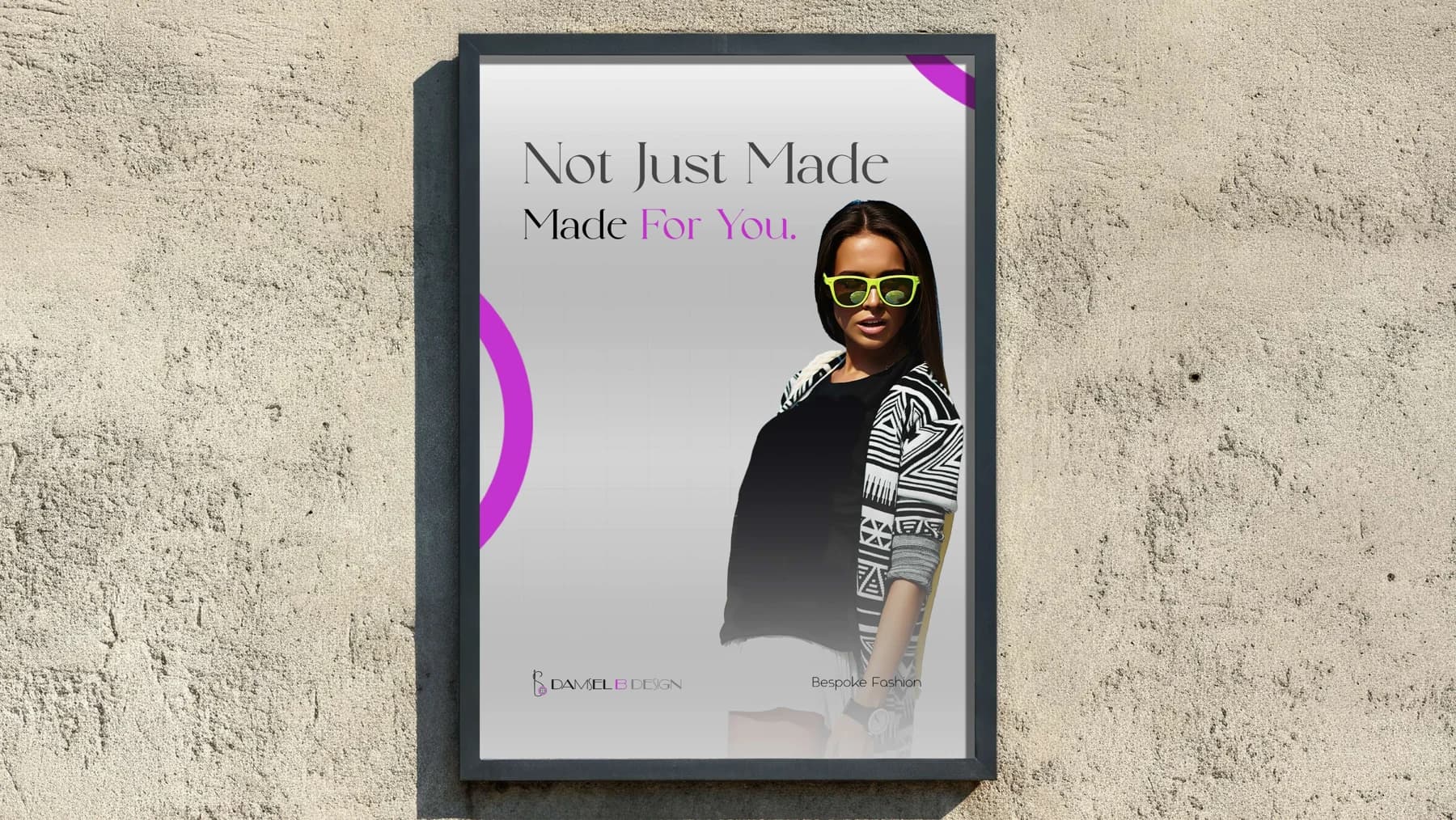 Damsel B Design fashion poster mockup featuring a second tailored outfit