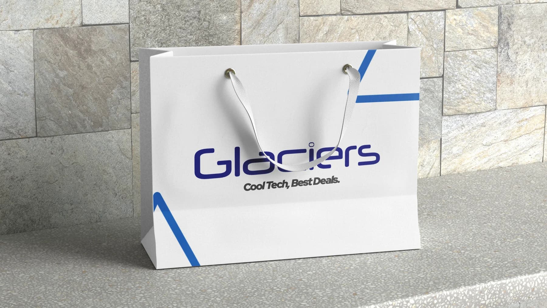 Glaciers shopping bag mockup