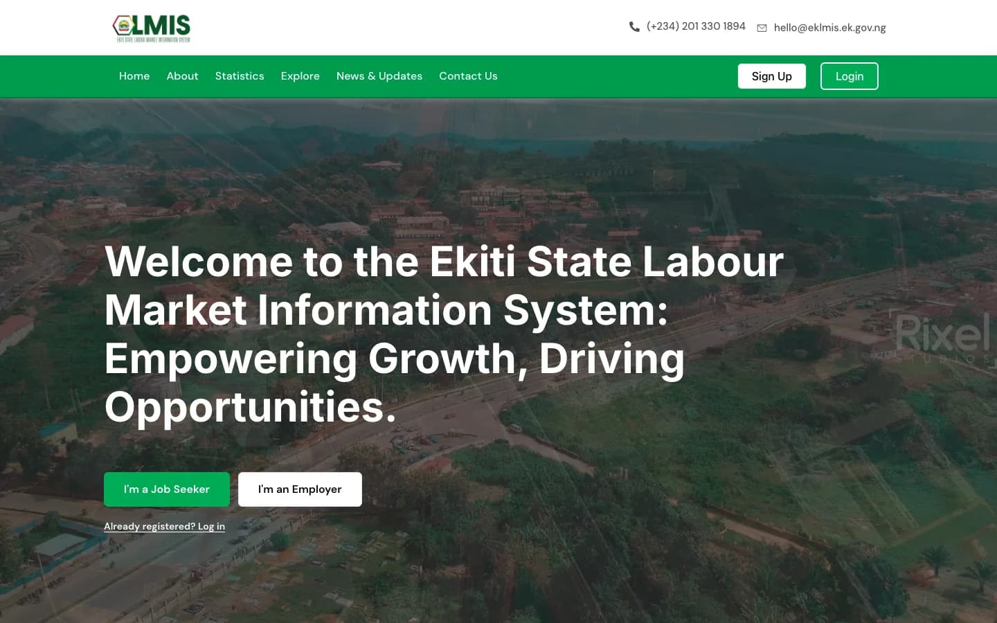 The Ekiti State Labour Market Information System homepage