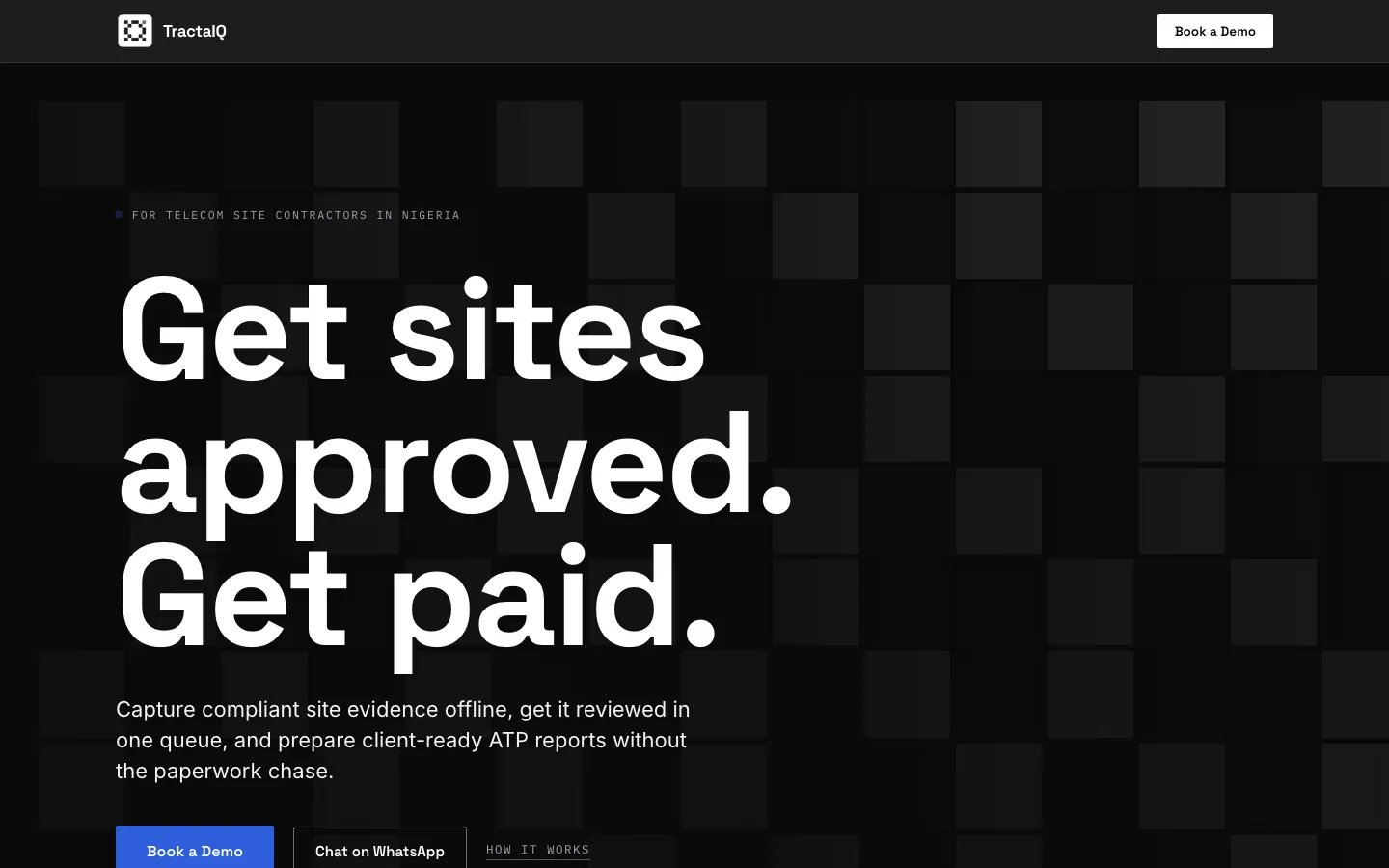 The TractaIQ product site