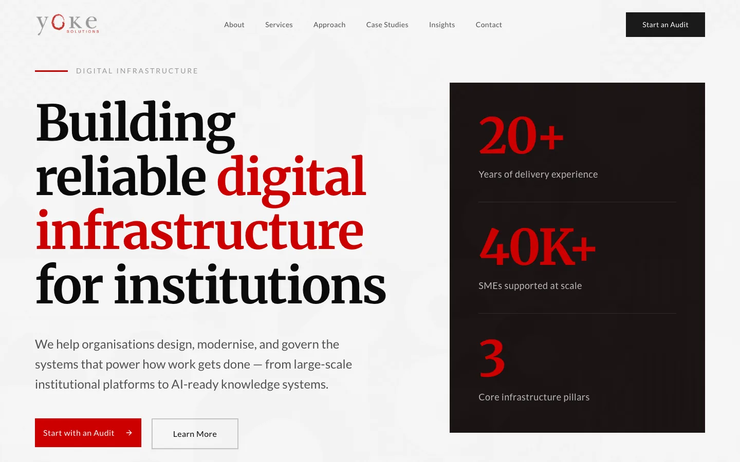 The Yoke Solutions homepage